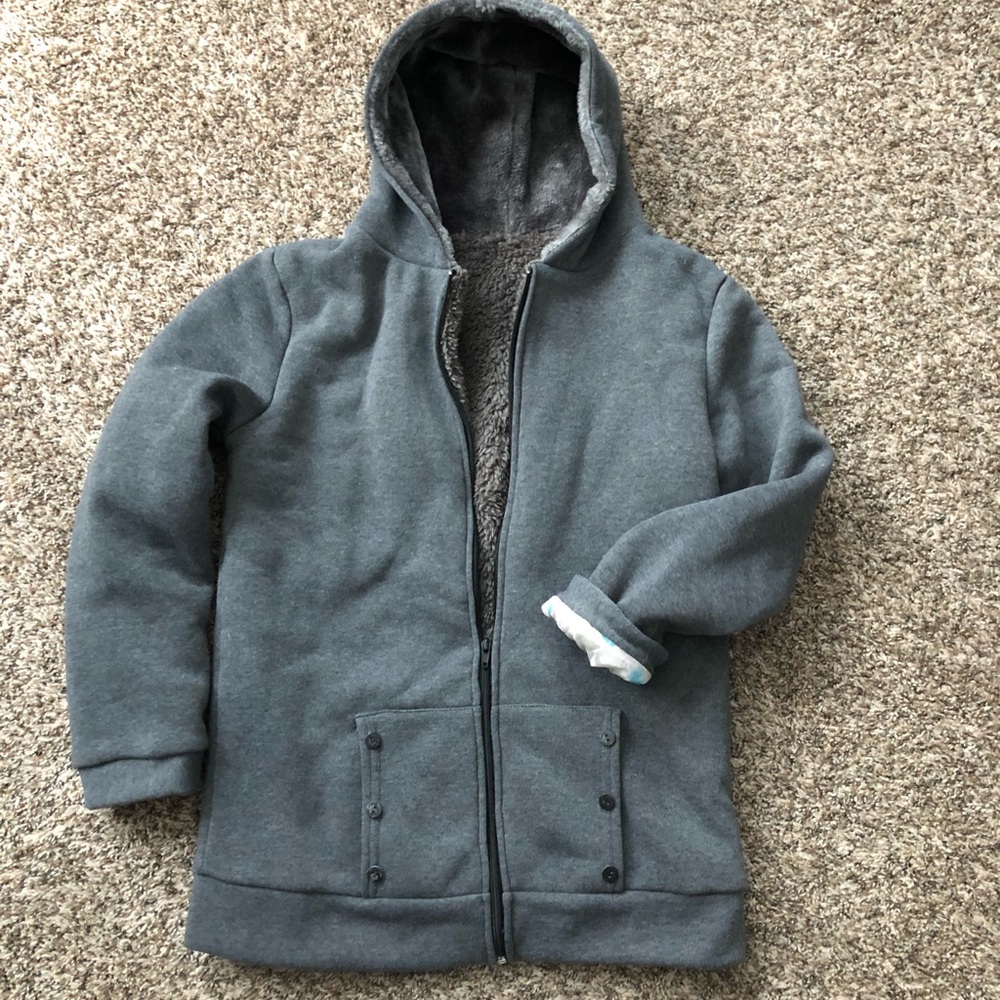 Grey zip sweatshirt